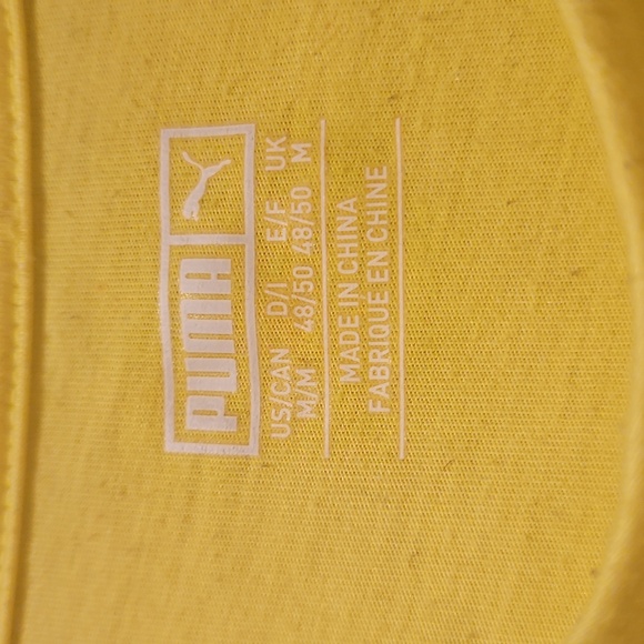 Puma Men's Gradient Tee in Yellow and Black sz Medium - Picture 6 of 8